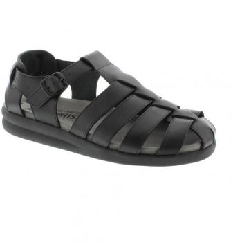 Sam Full Grain Leather Men's Sandals - Black Mephisto Style