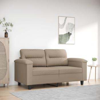 Sofá de 2 Plazas en Tela Microfibra Gris Taupe 120 cm