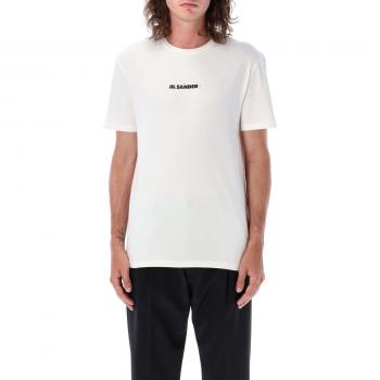 Jil Sander Men's Cotton Crew-Neck T-Shirt in Ivory, Size Small, J47GC0122J20103, Color 102