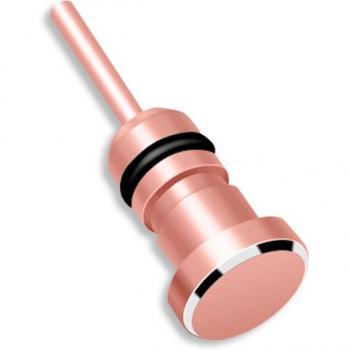 Tapón Antipolvo para Auriculares 3.5mm AUX con Pin de Eliminación de Tarjeta para iPhone, PC y Portátil