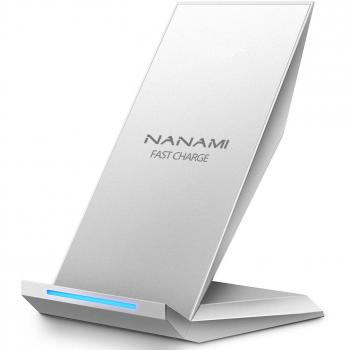 NANAMI Cargador Inalámbrico Rápido,Qi Inalámbrica Carga Rápida 10W y Estándar 7.5W para iPhone 13/12/11/11 Pro/XS/XS MAX/XR/X/8 Plus/8,Wireless Quick Charger para Samsung Galaxy S22 S21 S20 S10 S9 S8