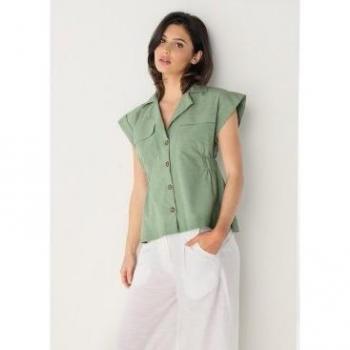 Camisa Abotonada Victorio & Lucchino - Elegancia y Estilo en Verde