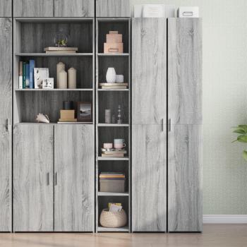 Armario alto Sonoma gris 30x41x185 cm en madera multicapa