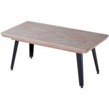 Mesa de Centro Elevable Berg con Hueco de Almacenaje en Roble Honey/Negro 47x120x60 cm