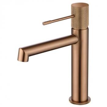 Monomando Lavabo Line Oro Rosa Cepillado Imex