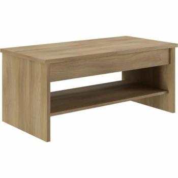Mesa auxiliar ELSA 100 x 50 x 44 cm - 2 tableros elevables - decoración en roble