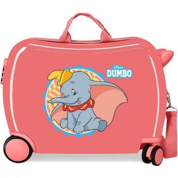 Disney Maleta Infantil Dumbo Rígida 2 Ruedas Multidireccionales Correpasillos 34L Roja