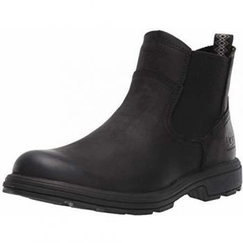 UGG Men's Biltmore Chelsea Leather Cold Weather Boots, Black, Size 11