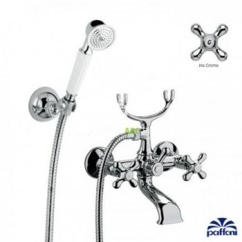 Mezclador externo de baño/ducha Paffoni Iris IRV023CR en cromo, diseño lujoso con desviador