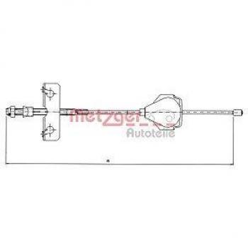 Cable de freno de mano Metzger 11.5513 para Ford Cougar y Mondeo