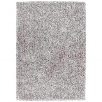 Lalee 347193134 de alta calidad y hecho a mano alfombra Shaggy de pelo, Plata, poliéster, plata, 160 x 230 cm