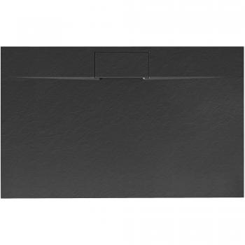 Plato de Ducha Bazalt Largo Negro 80x100