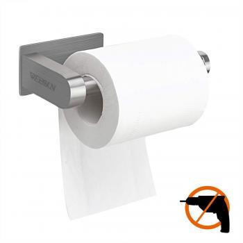 WEBSUN Porta Papel Higiénico de Acero Inoxidable 304, Fácil Instalación Sin Taladro, Incluye Adhesivo,Sin Riesgo De Caerse