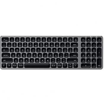 Satechi Teclado Bluetooth Retroiluminado Compacto – BT Inalámbrico 5.0, Sincronización Multidispositivo – Compatible con 2020/2019/2018 MacBook Pro, 2020/2018 MacBook Air, 2020/2018 iPad Pro