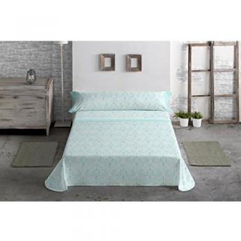 Juego de Sábanas Adelfa Javier Larrainzar, Cama 150 cm Color Verde - Sedalinne