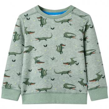 Sudadera infantil caqui claro mélange 128