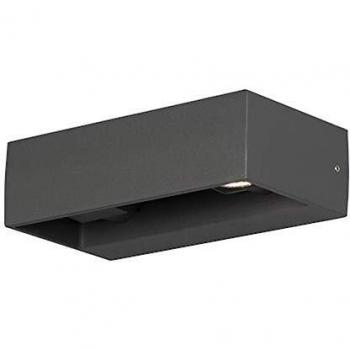 Aplique LED de exterior Monza 2x6W antracita, IP54, aluminio ajustable