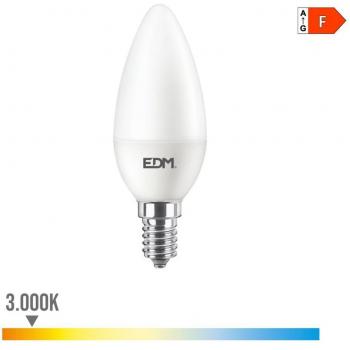Bombilla Vela LED E14 8W 806 Lm 3000K Luz Cálida Ø3,8x11,4cm - Ahorro Energético