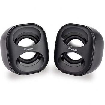 EQUIP Life Mini Altavoces 2.0 6W RMS Negro Jack 3.5 ALIMENTACIÓN USB