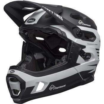 BELL Casco Súper DH MIPS FASTHOUSE BARBILLA Extraíble Noir mate-blanco 2019 Tamaño M