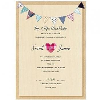 Alta calidad invitaciones de boda personalizados Poblado trena