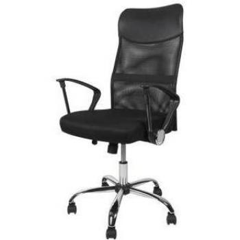 Silla de dirección Q-Connect Base Metal Respaldo Alto Regulable en Altura 1110+100mm Alto Piel y Malla