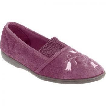 Sleepers Women's Inez Gusset Throat Patterned Slippers