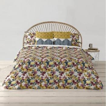 Funda Nórdica Montpellier Multicolor 100% Algodón 175 Hilos 240 x 220 cm para Cama de 150/160 con Botones