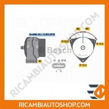 Alternador Bosch 0986047520 de 4752W