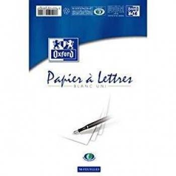 Bloc de Correspondencia OXFORD A4 - 100 Páginas - 80 g/m² - Blanco