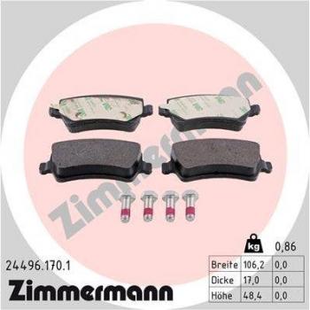 Pastillas de freno ZIMMERMANN 24496.170.1