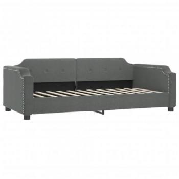 Sofá cama tela gris oscuro 80x200 cm, cama de invitados, sofá cómodo para dormir