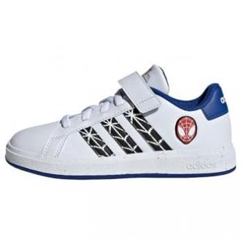 Adidas Grand Court Marvel Spider-Man Kids Sneakers with Velcro - White/Blue