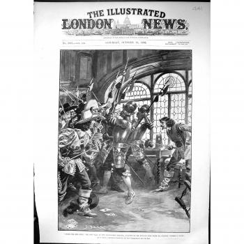 Impresión Antigua 1896 Bajo Teatro Rojo Edward Rose Stanley Weyman de Haymarket del Traje