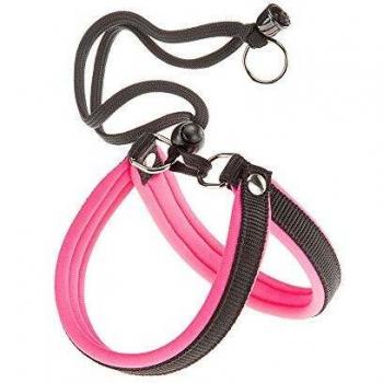 Arnés Agila Fluo Ergonomico para Perros con Suave Acolchado, Talla 26-38 cm, Ancho 15 mm - Fucsia