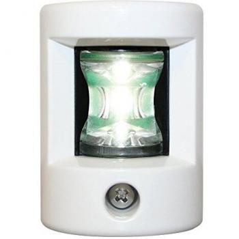 Feu de poupe latérale 135°, lumière LED blanche 12-15V & 0,5W, montage à la verticale, visibilité jusqu'à 2NM, couleur blanche
