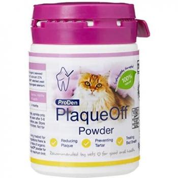 ProDen PlaqueOff Cat Powder - Polvos para gatos, 40 g, para el mal aliento, placa bacteriana, sarro