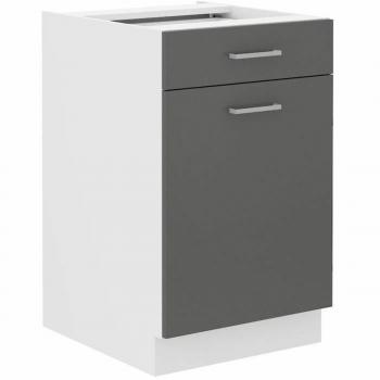 Mueble de cocina PREGO Gris 50 x 60 x 86 cm con 1 puerta y 1 cajón
