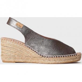 Alpargatas de cuña de mujer LAILA-P con diseño peep toe en piel