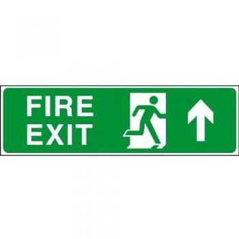 Cartel de seguridad para salida de incendios, 150 x 450 mm