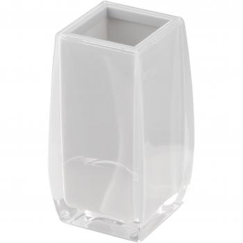 Manillons Torrent - Modelo 1215 | Portacepillos de Dientes de Sobremesa - Portacepillos Color Blanco para el Baño - Medidas 6,5 x 12 x 6,5 cm