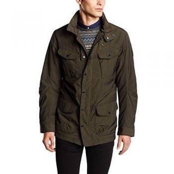 HACKETT LONDON - Winter Velo - Parka de manga larga para hombre, color verde oliva, talla L