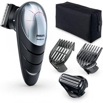 Philips QC5580/32 - Cortapelos con cabezal con giro de 180º para un mejor alcance. Incluye cabezal de corte con peine de 14 posiciones y cabezal de afeitado, red + recargable, negro