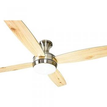AireRyder FN72238 Ventilador de techo con mando a distancia y la iluminación, 50 W, 240 V, plata, 132 cm