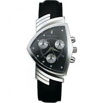 Reloj de hombre Hamilton Ventura H24412732 con cronógrafo y correa de piel