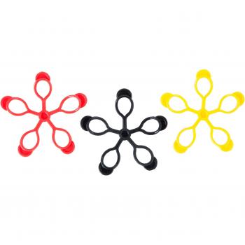 Pure2Improve Jelly Finger Expander Set - Size: ONESIZE, Pack of 3 (Black/Red/Yellow)