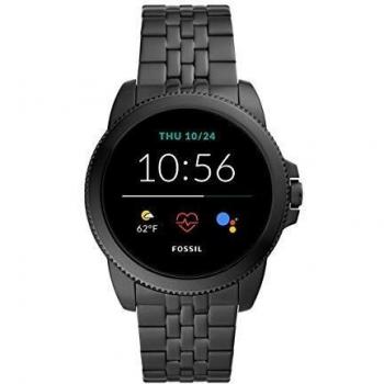 Fossil Connected Smartwatch Gen 5E para Hombre con Tecnología Wear OS de Google, Frecuencia Cardíaca, NFC y Notificaciones Smartwatch, Acero Inoxidable Negro