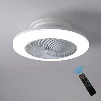 Ventilador de techo con luz,Ventiladores de techo con control remoto silencioso moderna,55W Regulable regula la velocidad del viento Ventilador de techo,Con función de invierno/verano