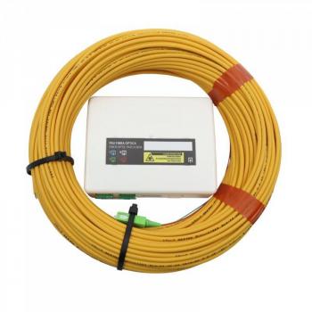 Repartidor de fibra óptica Televes con 4 salidas y 2 SC/APC + Cable de 2 FO Preconectorizado en 2 Extremos 40m LSZH