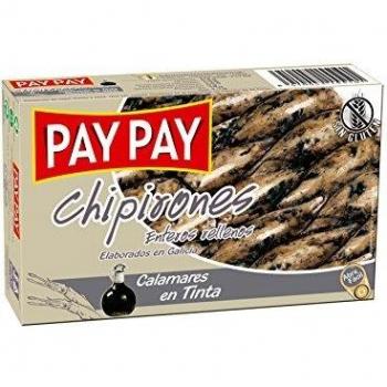 Chipirones enteros rellenos en su tinta pay - pay 115g.